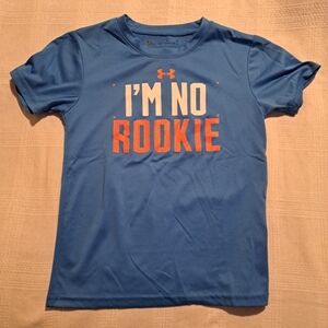 Under Armour boys size 6 light blue heat gear shirt